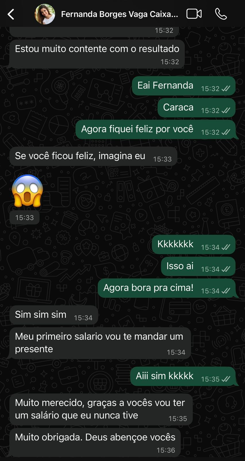 Depoimento cliente WhatsApp